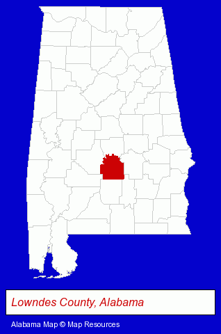 Alabama map, showing the general location of Hayneville Telephone CO Inc
