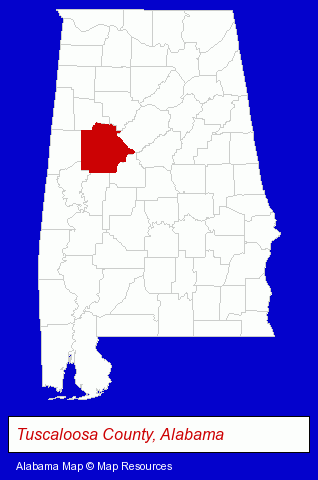 Alabama map, showing the general location of Locker Room