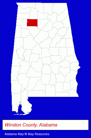 Alabama map, showing the general location of Dixie Flowers & Gifts