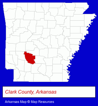 Arkansas map, showing the general location of Taylor King & Associates