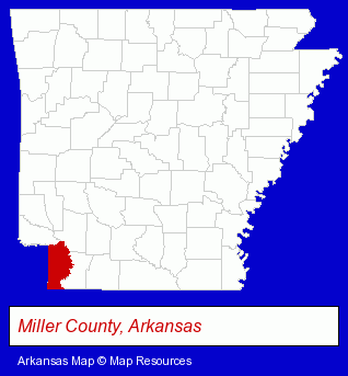 Arkansas map, showing the general location of Wilson Company
