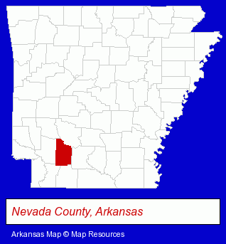 Arkansas map, showing the general location of Bank of Delight