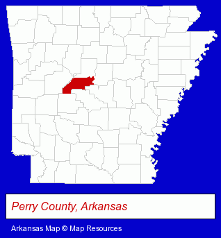 Arkansas map, showing the general location of Bentley Plastics