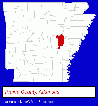 Arkansas map, showing the general location of Herald Publishing Company