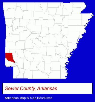 Arkansas map, showing the general location of U-Pack