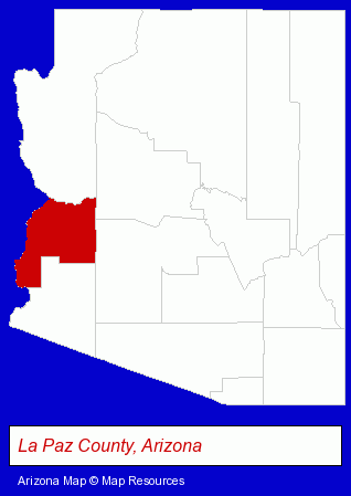 Arizona map, showing the general location of Beaver Insurance Inc