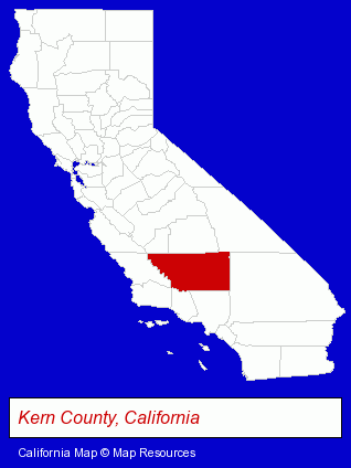 California map, showing the general location of Champs BBQ & Catering