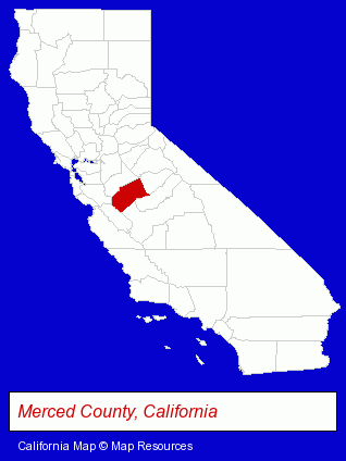 California map, showing the general location of Gene the Florist