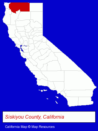 California map, showing the general location of Sereni Tea