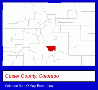 Colorado map, showing the general location of GGDA