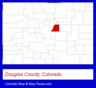 Douglas County, Colorado locator map