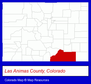Colorado map, showing the general location of Newnam Land LLP