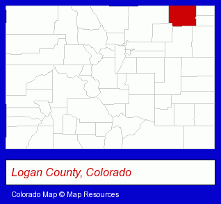 Logan County, Colorado locator map