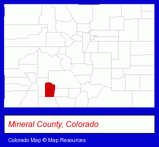 Colorado map, showing the general location of Rare Things