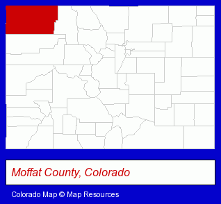 Colorado map, showing the general location of Museum of Northwest Colorado