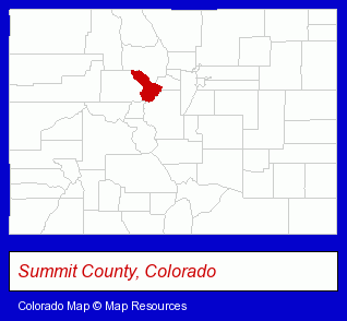 Summit County, Colorado locator map