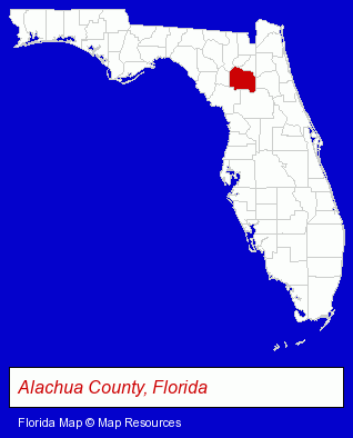 Florida map, showing the general location of Nanoptics Inc