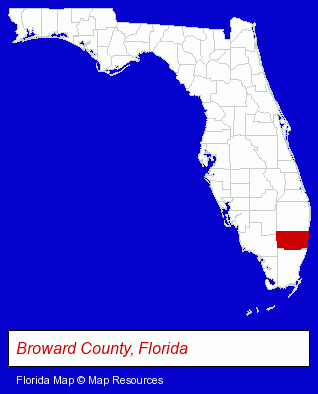 Florida map, showing the general location of David H Herschthal MD