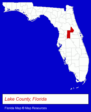 Lake County, Florida locator map