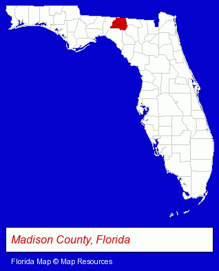 Florida map, showing the general location of Fast-Pack Packaging