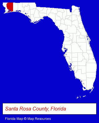 Santa Rosa County, Florida locator map