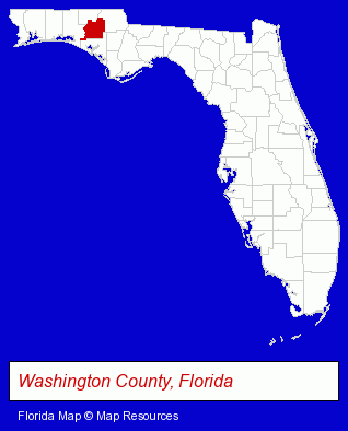 Florida map, showing the general location of Chavers-Brock Furniture Company