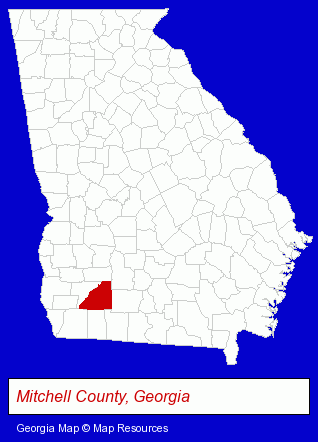 Georgia map, showing the general location of Anderson Manufacturing