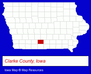 Iowa map, showing the general location of Osceola Public Library
