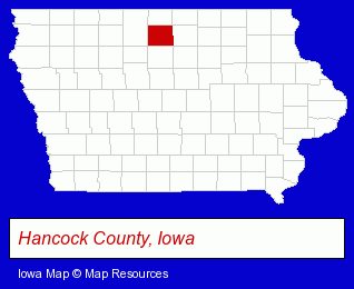 Iowa map, showing the general location of Pritchard Auto Company