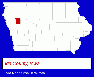 Iowa map, showing the general location of Lewis Family Drug
