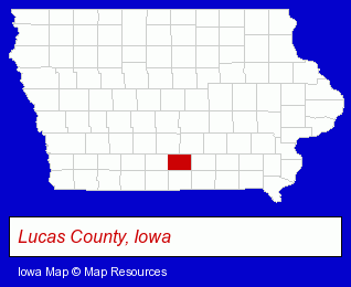 Iowa map, showing the general location of Johnson Machine Works