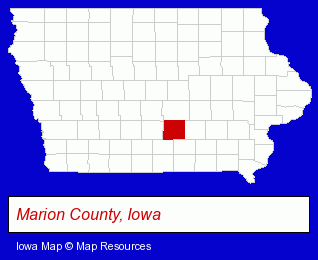 Iowa map, showing the general location of Jaarsma Bakery