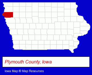 Iowa map, showing the general location of Fedders Marine & RV Inc