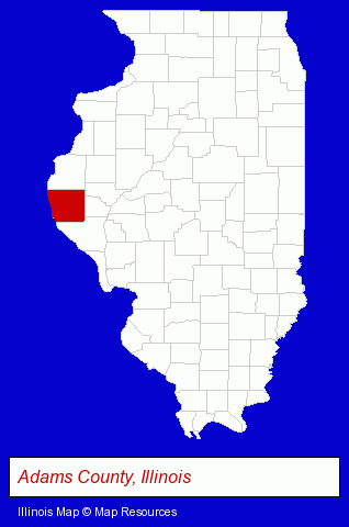 Illinois map, showing the general location of Grawe Insurance