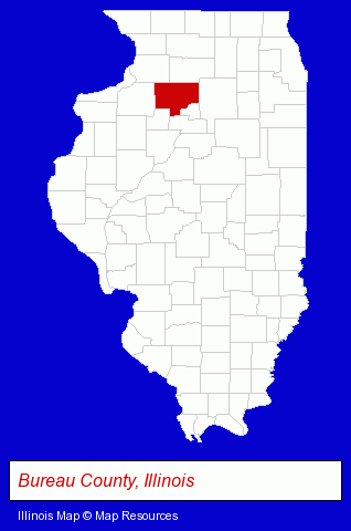Illinois map, showing the general location of Red Barn Nursery