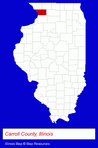Illinois map, showing the general location of Palisades Golf Course