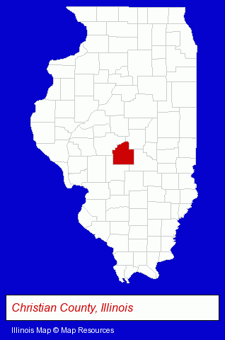 Illinois map, showing the general location of Quad County Hospice