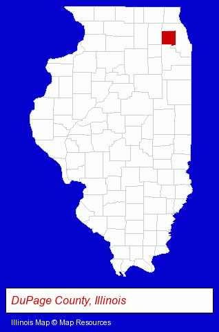 DuPage County, Illinois locator map