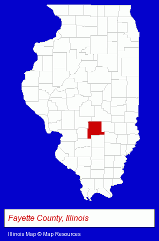 Illinois map, showing the general location of Evans Public Library District