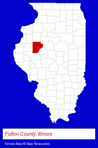 Illinois map, showing the general location of Bank of Farmington - Canton