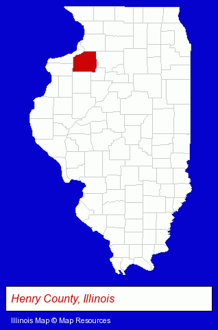 Henry County, Illinois locator map