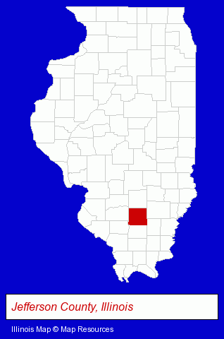 Illinois map, showing the general location of Jackson Marking Products