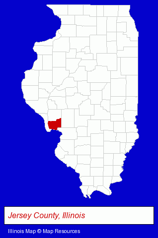 Illinois map, showing the general location of Principia College