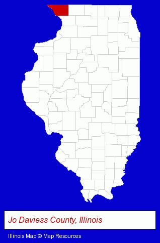 Illinois map, showing the general location of Galena Mini Storage