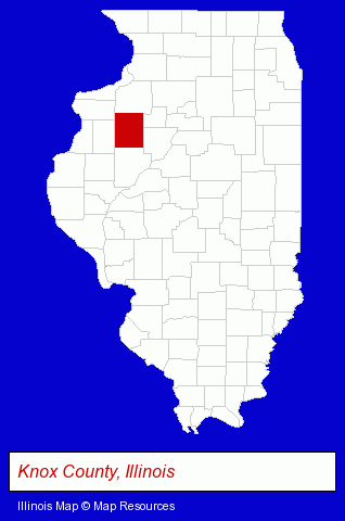 Illinois map, showing the general location of Bank of Yates City
