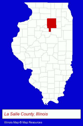 Illinois map, showing the general location of Ekana Nursery & Landscaping