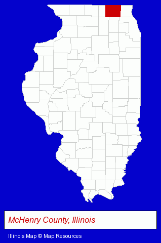 Illinois map, showing the general location of Garrelts Water Treatment