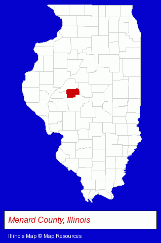 Illinois map, showing the general location of Shambolee Golf Course