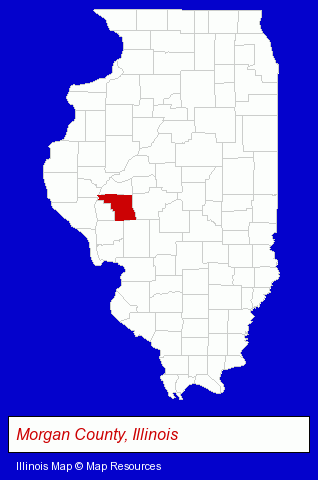 Illinois map, showing the general location of Jacksonville REGL Economic Development