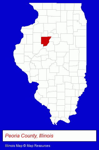 Illinois map, showing the general location of Dr. Brian R DeGise
